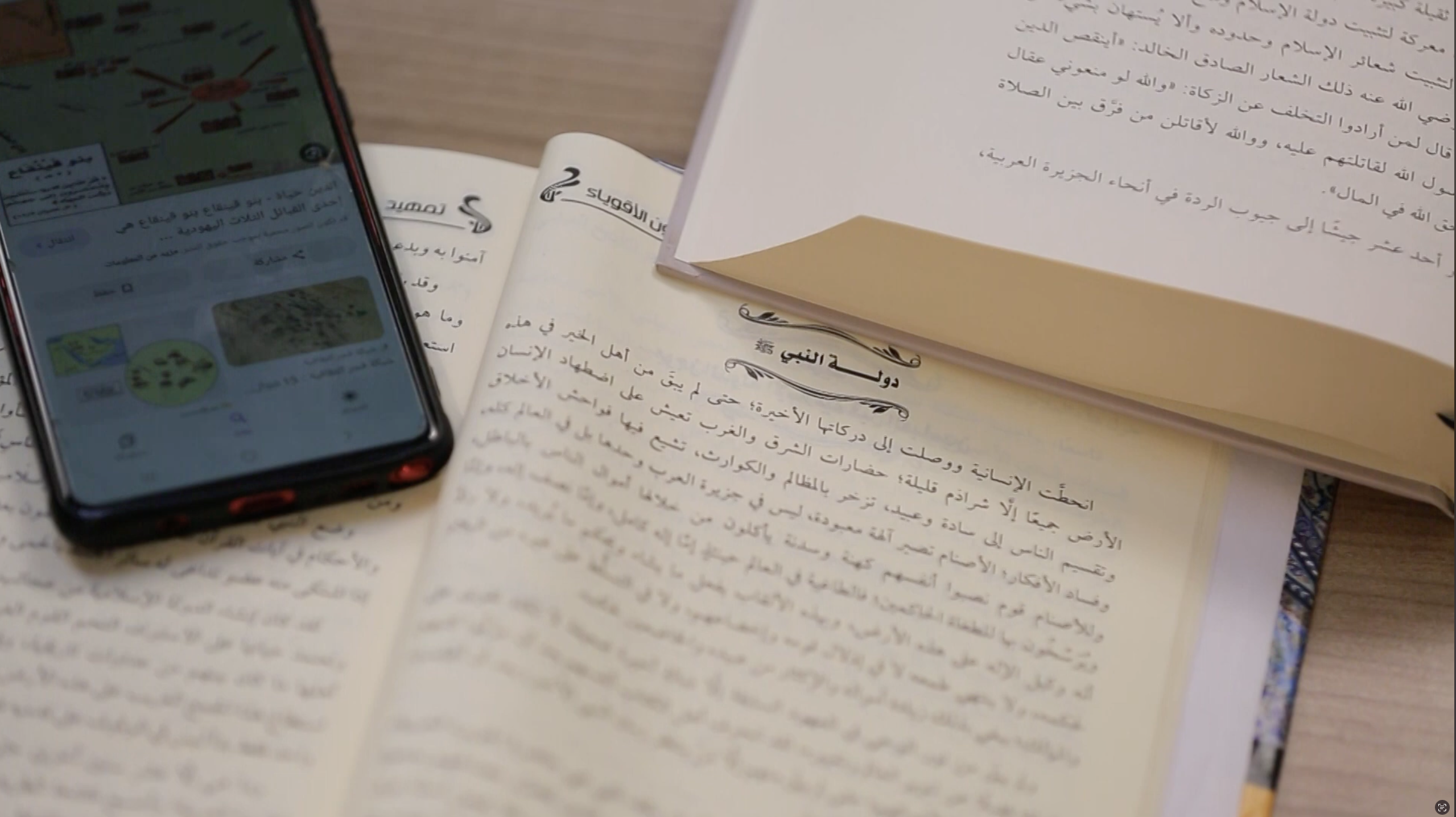 Bücher auf Dr. Elhamys Arbeitstisch